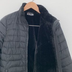 Faux for lined puffer jacket | Size M | like-new | very cozy